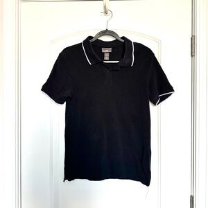 H&M Black Polo Shirt with White Trim